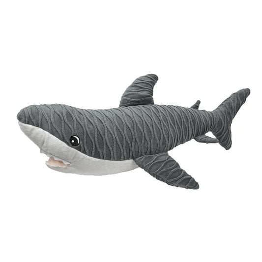 PetLou Shark Textured Plush Dog Toy Durable Sensory Play