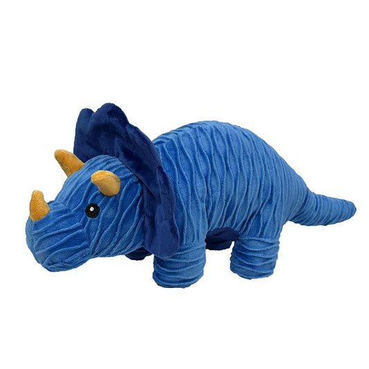PetLou Triceratops Textured Dog Toy Durable Sensory Play