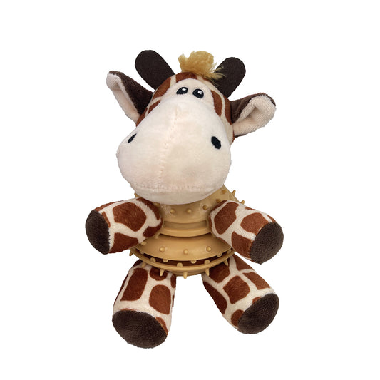 PetLou Belly Treats Giraffe Plush Reward Toy Interactive Mind Play