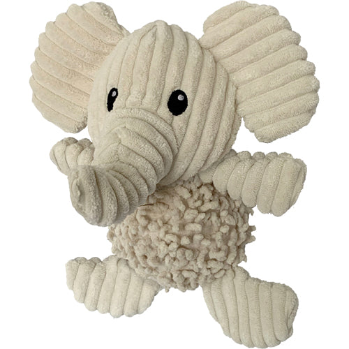 PetLou Natural Elephant Plush Dog Toy with Squeaker