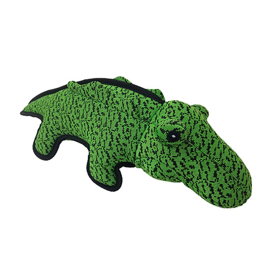PetLou Farmhouse Crocodile Plush Dog Toy with Grunter
