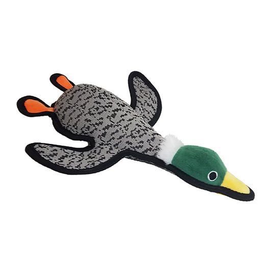 PetLou Farmhouse Mallard Duck Plush Dog Toy with Grunter