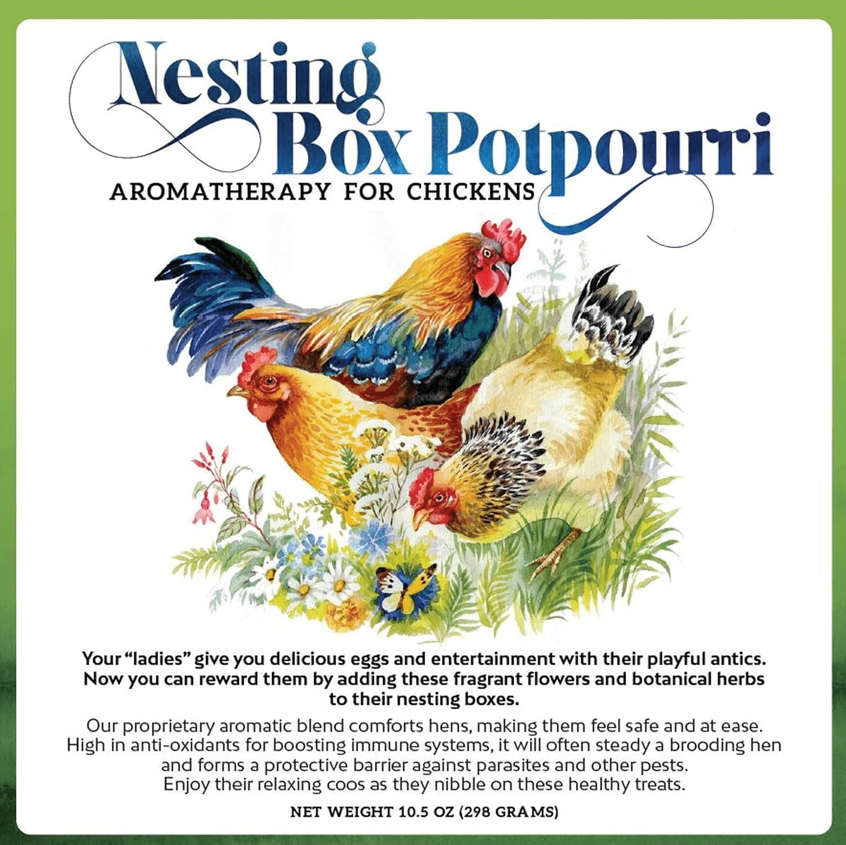 Lumino Nesting Box Potpourri Aromatherapy for Chickens | Natural Herbs & Flowers