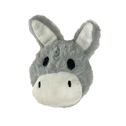 PetLou EZ Squeaky Ball Twin Pack Cow and Donkey Plush Dog Toys