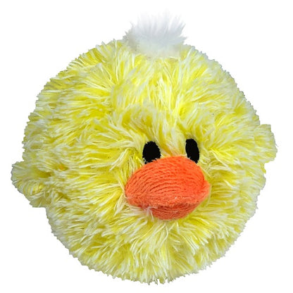 PetLou EZ Squeaky Chick Ball Plush Dog Toy with TPR Ball