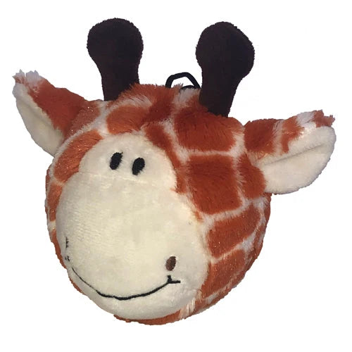 PetLou EZ Squeaky Giraffe Ball Plush Dog Toy with TPR Ball