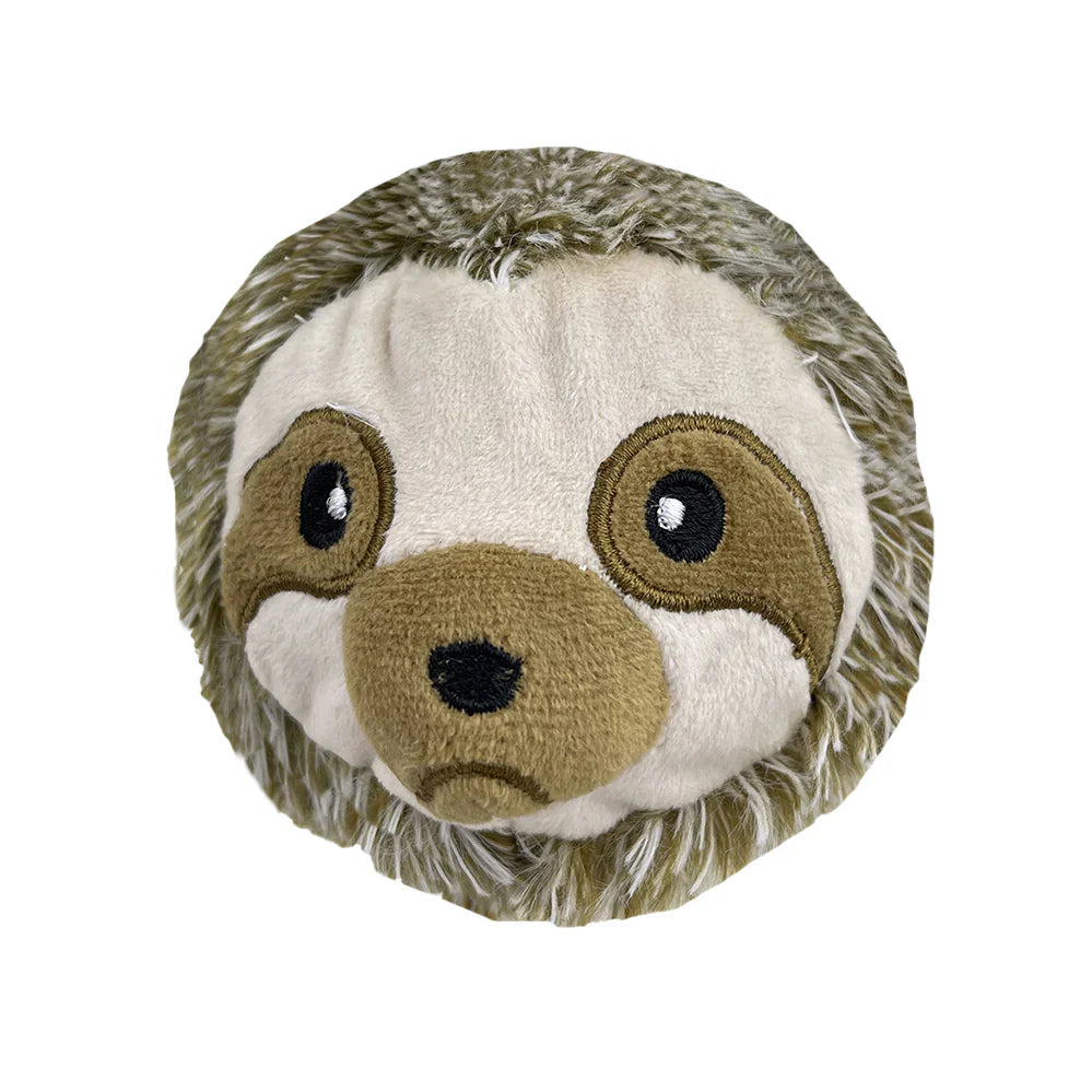 Hedgehog and sloth squeaky balls