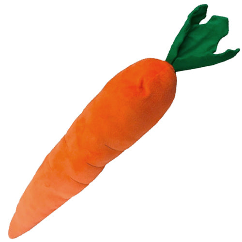 PetLou Fresh Food Carrot Plush Dog Toy with Squeaker and Crinkle