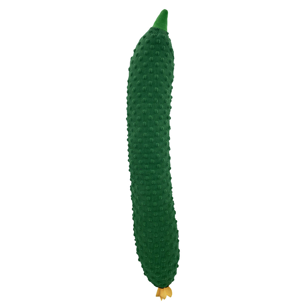 PetLou Fresh Food Cucumber Corduroy Plush Dog Toy Interactive Squeakers