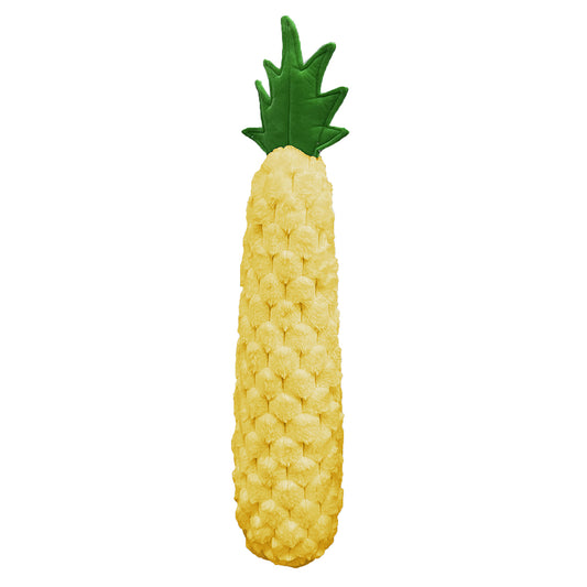 PetLou Fresh Food Pineapple Plush Dog Toy Interactive Squeakers