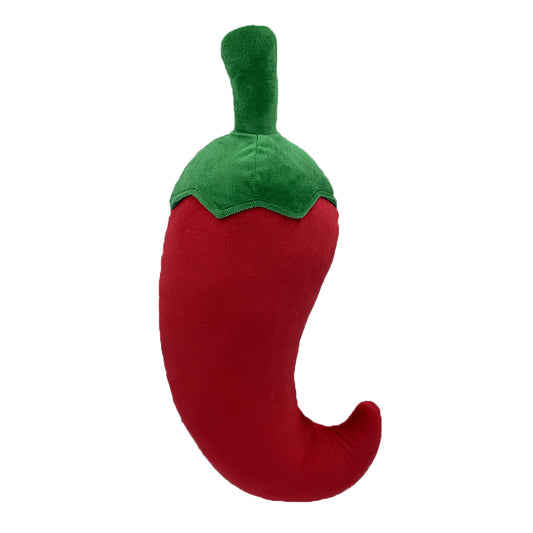 PetLou Fresh Food Chili Pepper Plush Dog Toy Interactive Squeakers