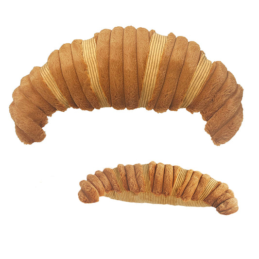 PetLou Fresh Food Croissant Plush Dog Toy Durable Interactive Play