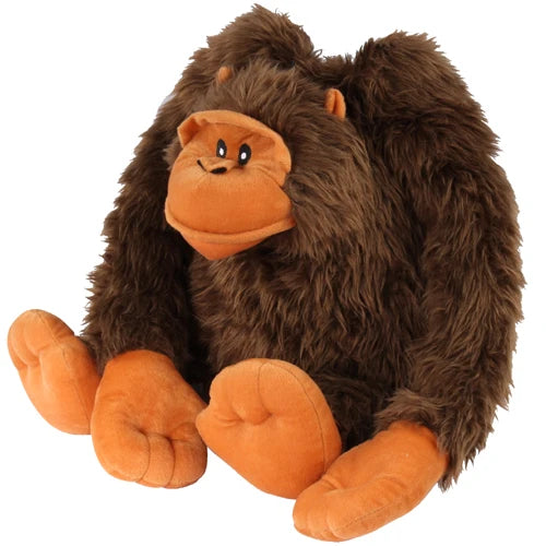 PetLou Gorilla Lou Plush Dog Toy with Grunter and Squeakers