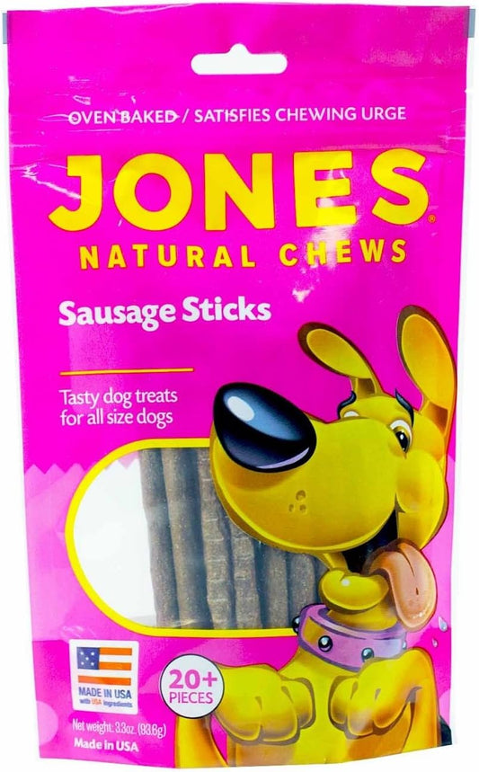 Jones Natural Chews sausage stick dog treats
