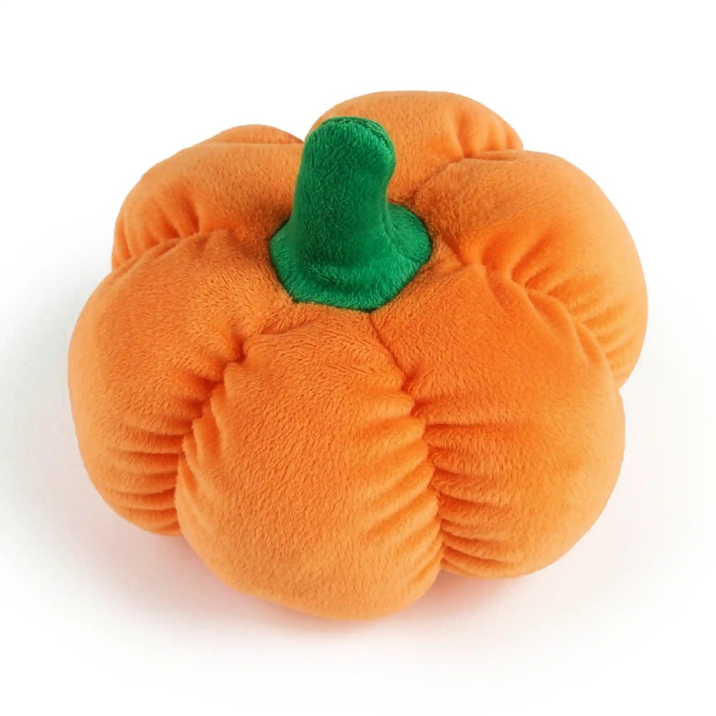 PetLou pumpkin plush dog toy 8 inch with squeaker
