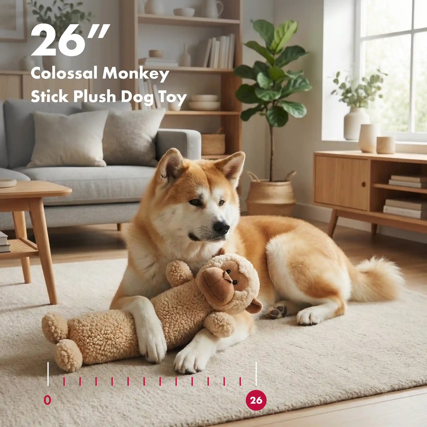 Monkey stick plush toy