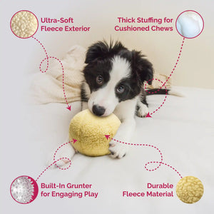 Fleece ball dog toy