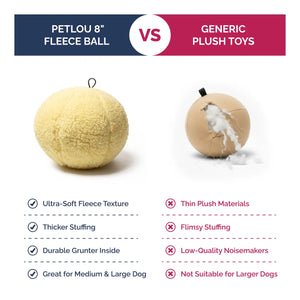 Fleece ball dog toy