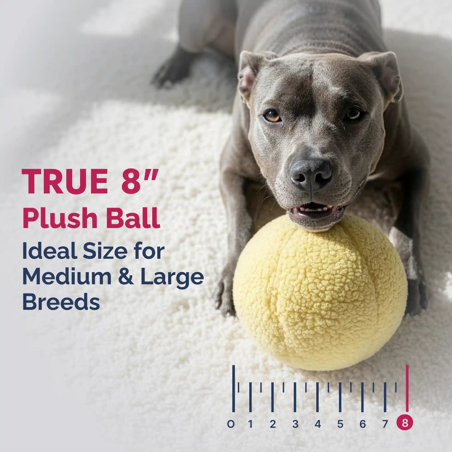 Fleece ball dog toy