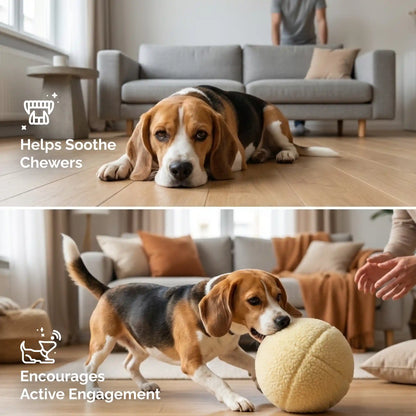 Fleece ball dog toy