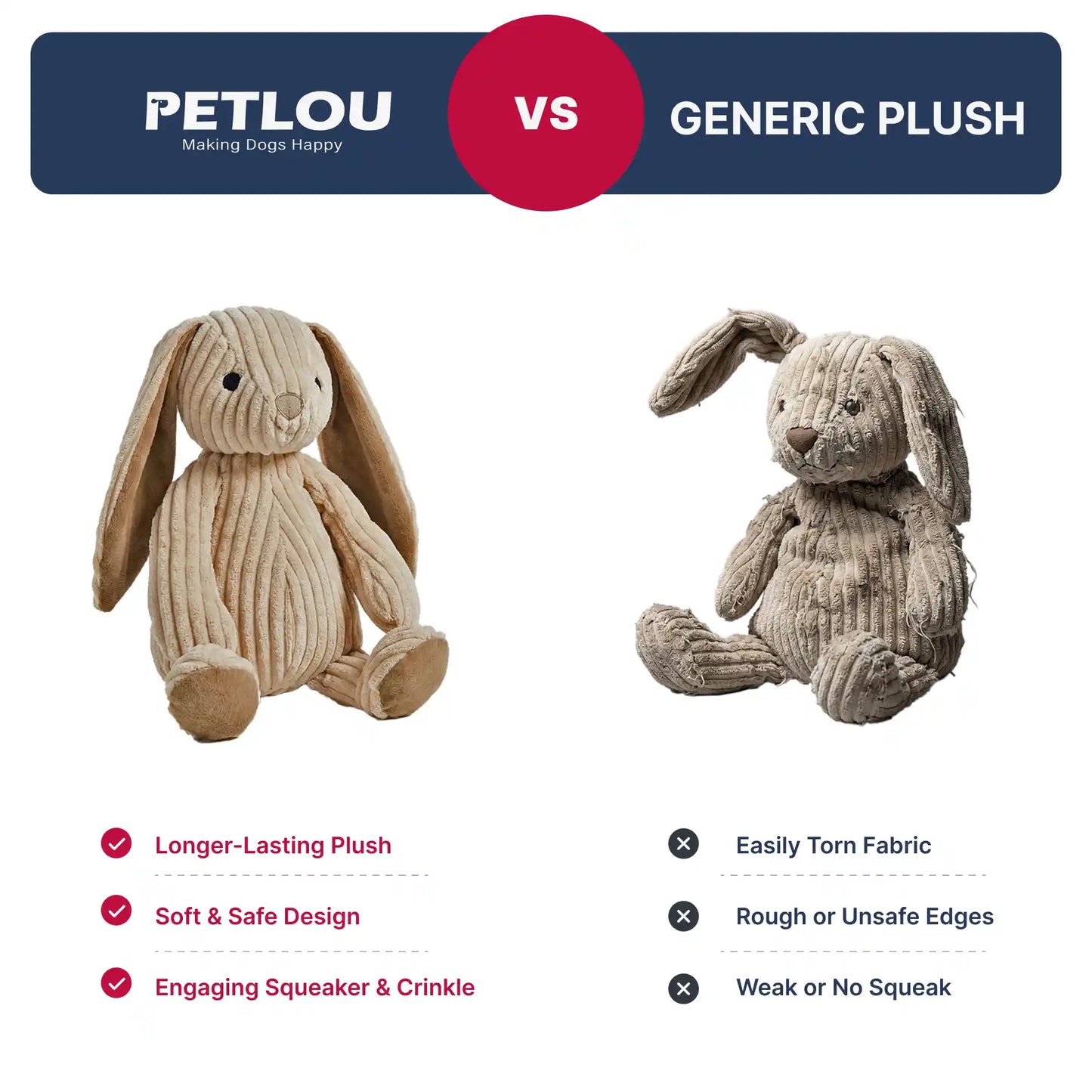 Corduroy rabbit plush toy