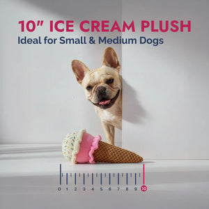 Ice cream plush dog toy