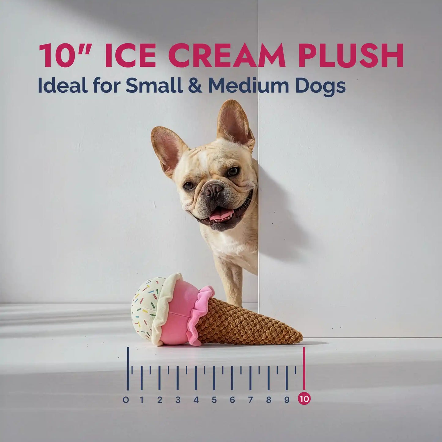 Ice cream plush dog toy