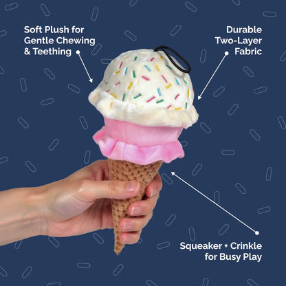 Ice cream plush dog toy