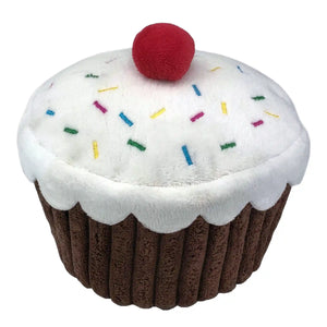 Cupcake plush dog toy