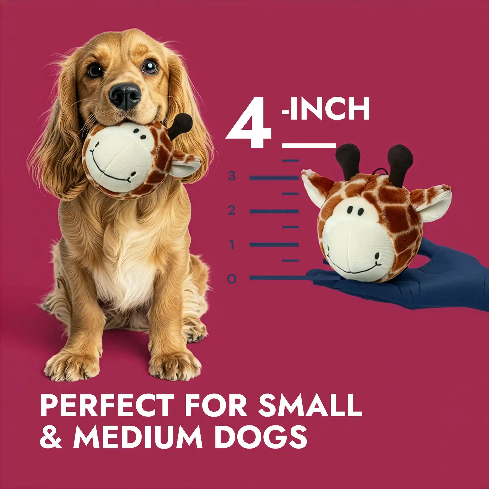 Giraffe squeaky dog ball