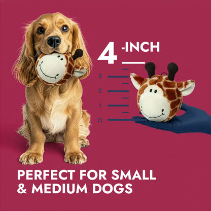 Giraffe squeaky dog ball