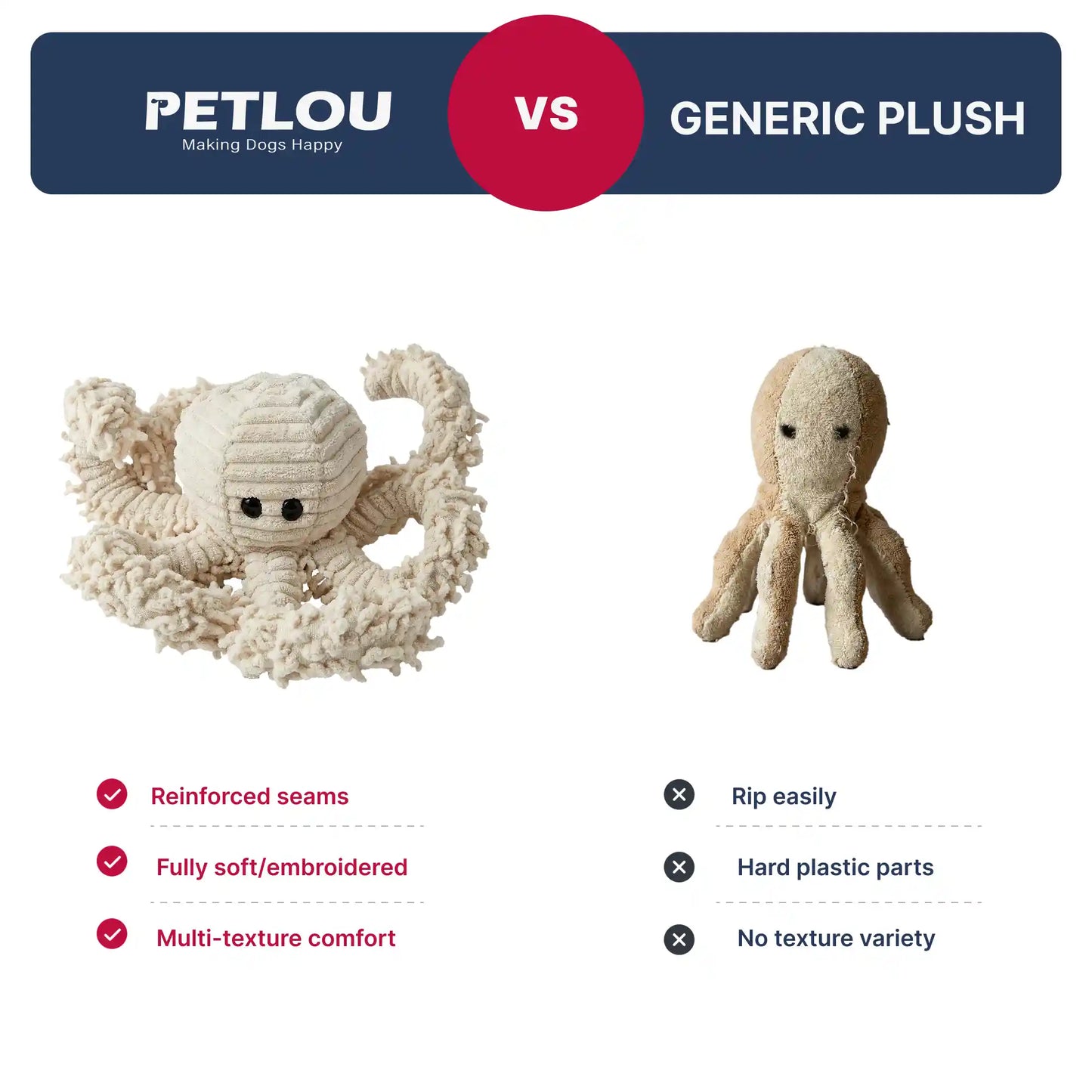Natural octopus plush toy