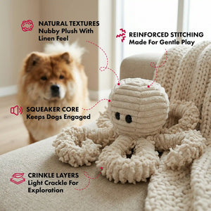Natural octopus plush toy