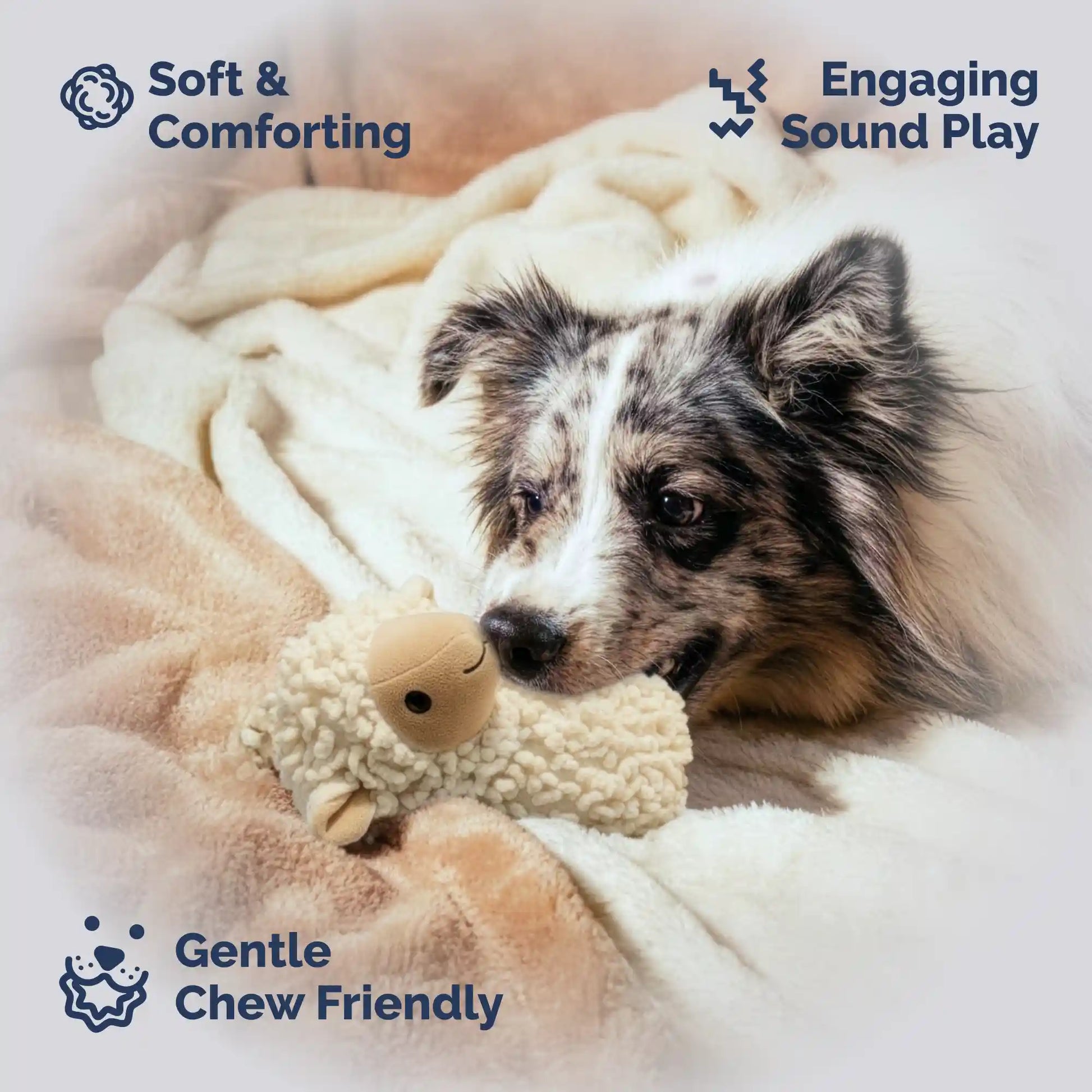 Natural lamb plush toy