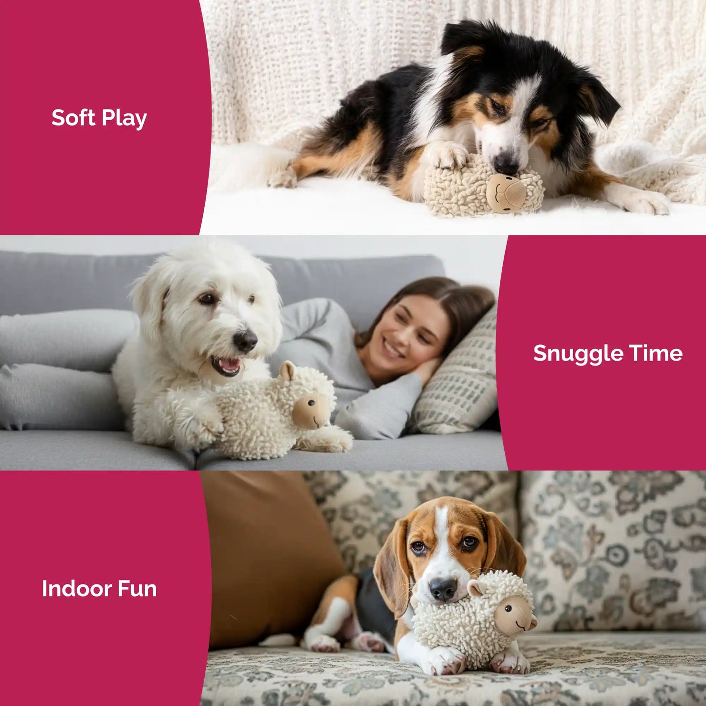 Natural lamb plush toy