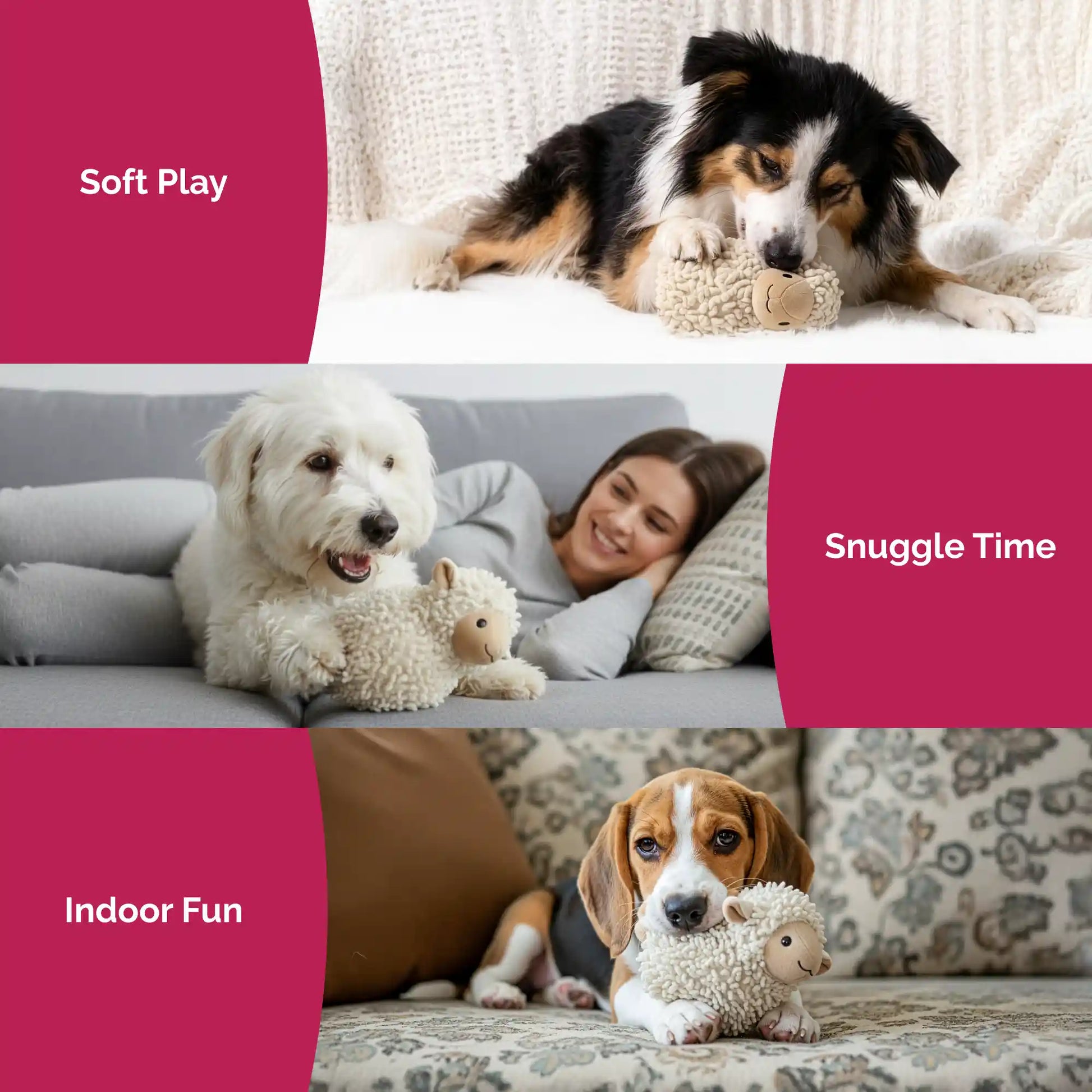 Natural lamb plush toy