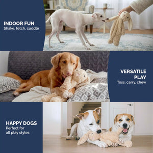 Stuffingless rabbit dog toy