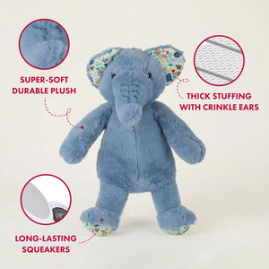 Elephant plush dog toy