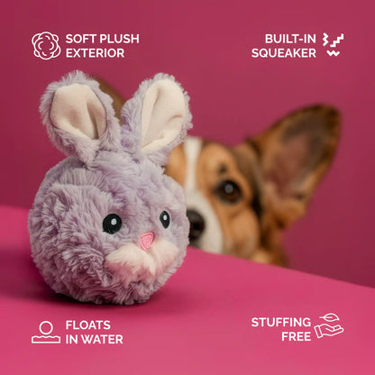 Rabbit squeaky dog ball