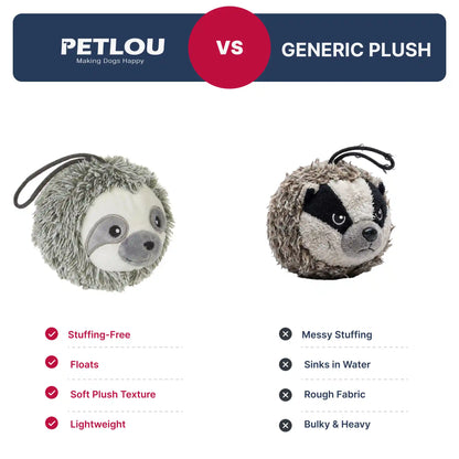 Sloth squeaky dog ball