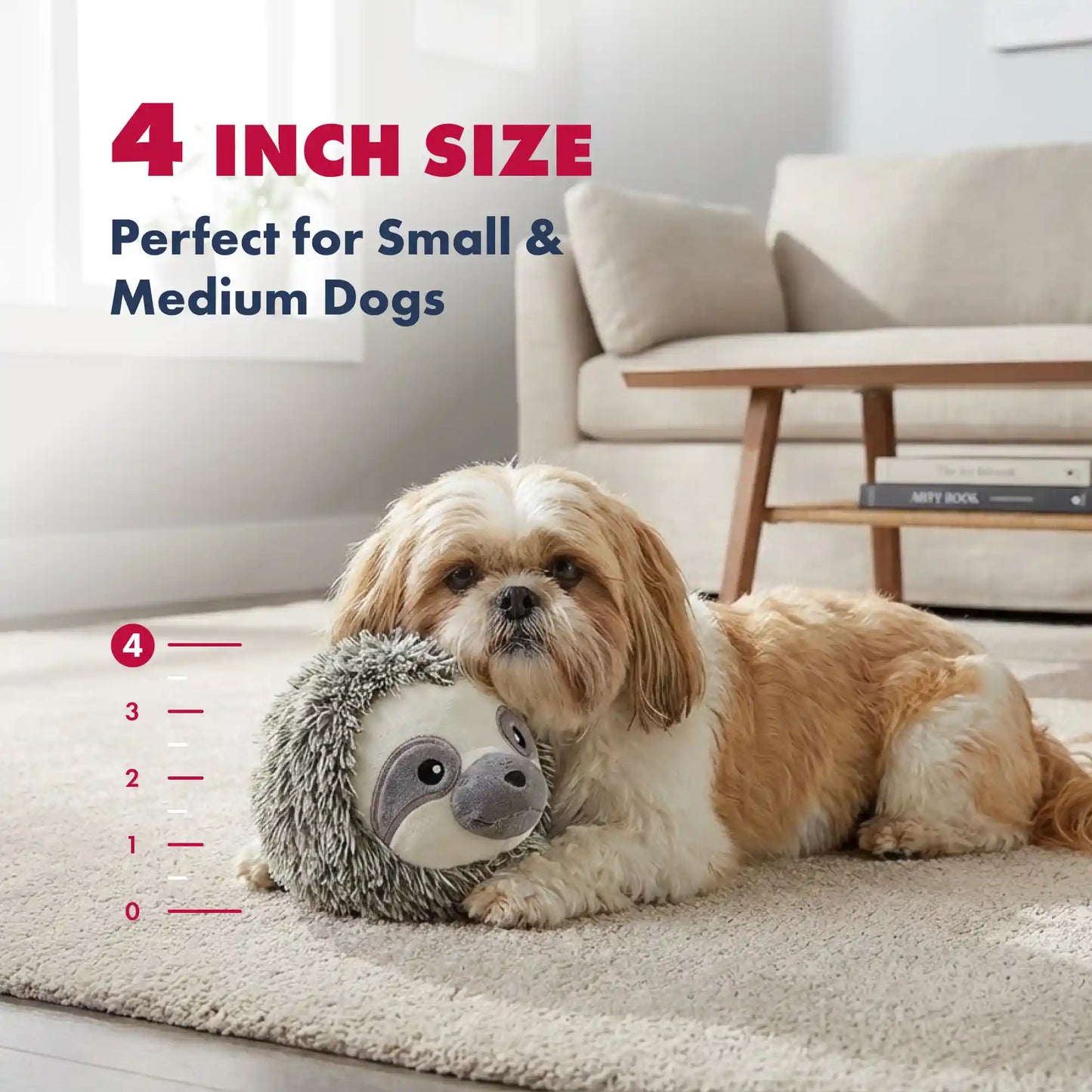 Sloth squeaky dog ball