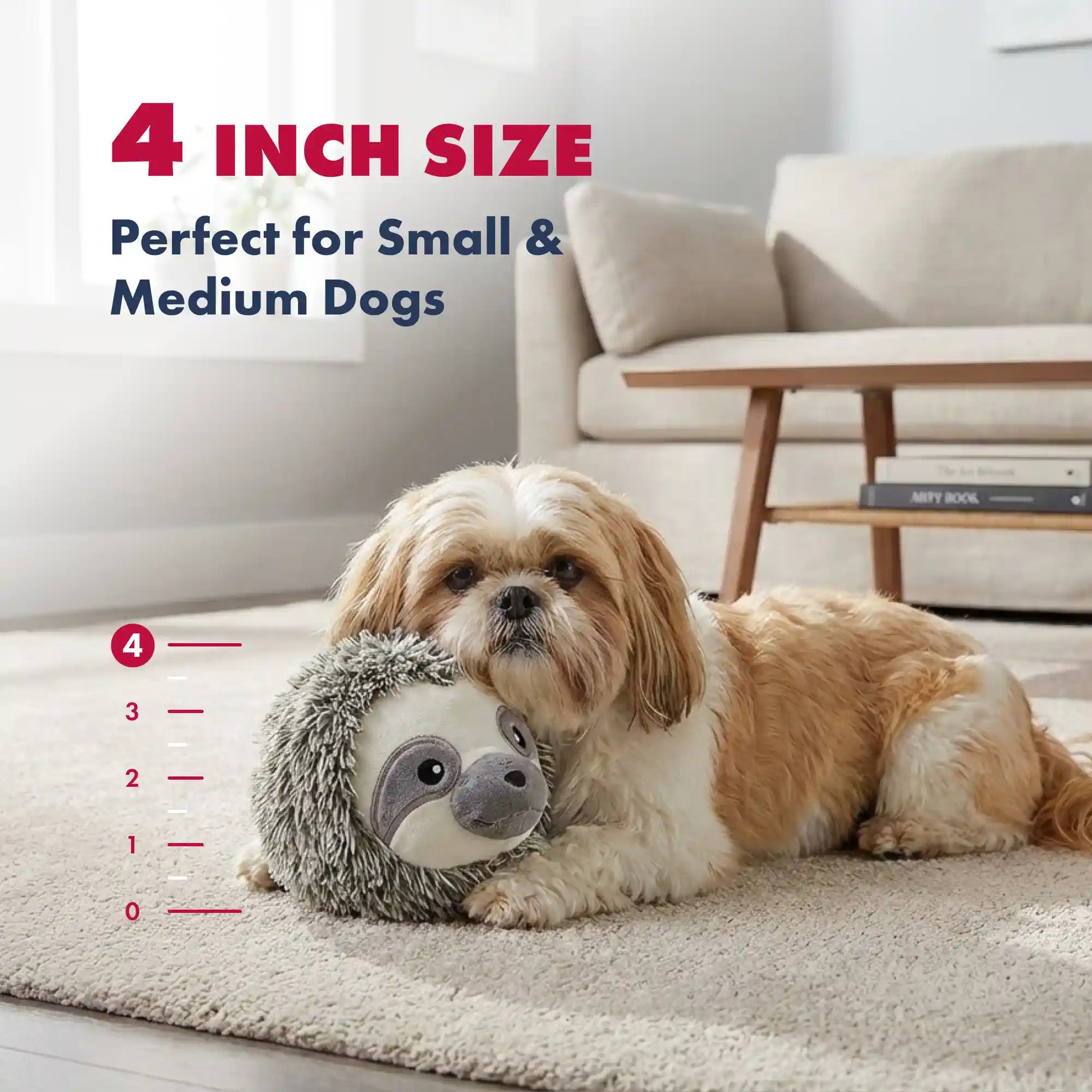 Sloth squeaky dog ball