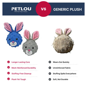 Rabbit squeaky dog ball