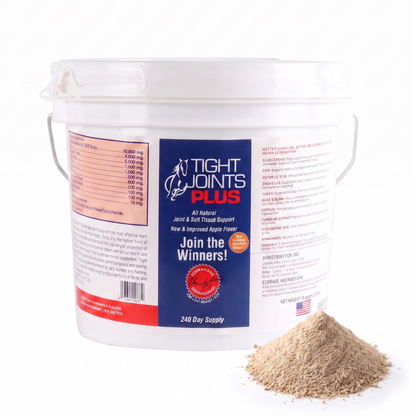 Tight Joints PLUS Horse Joint & Soft Tissue Supplement | Original Formula | Supports Joint Comfort & Mobility | Glucosamine, MSM, Turmeric | 8 LB (240-Day Supply)