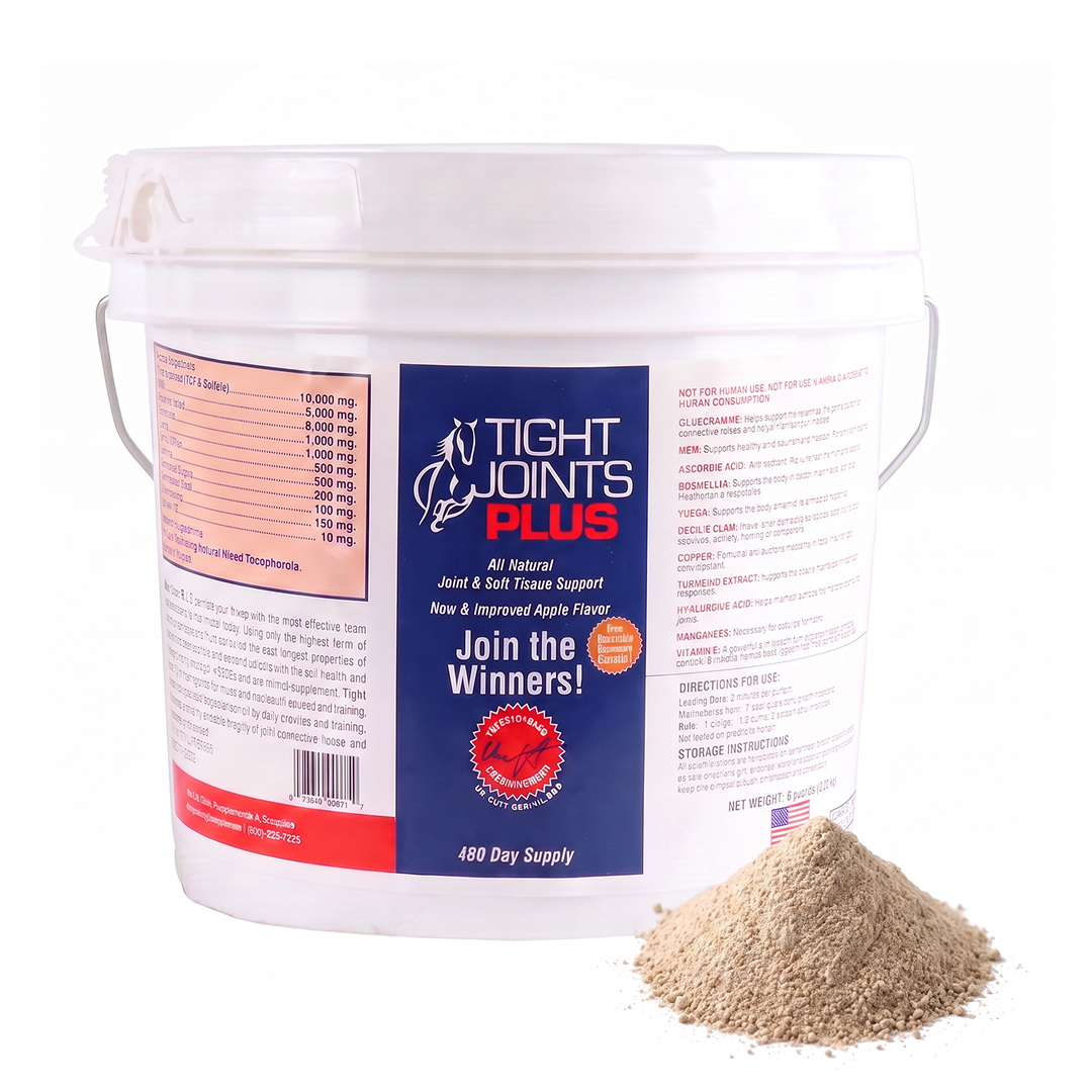 Tight Joints PLUS Horse Joint & Soft Tissue Supplement | Original Formula | Supports Joint Comfort & Mobility | Glucosamine, MSM, Turmeric | 16 LB (480-Day Supply)