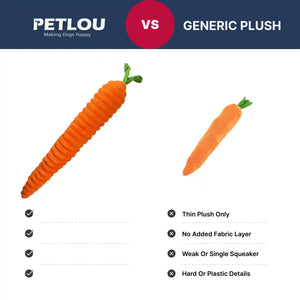 Large carrot dog toy