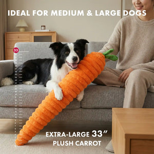 Large carrot dog toy