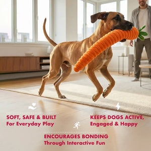 Large carrot dog toy