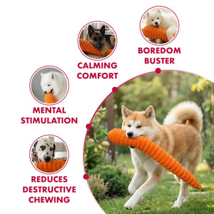 Large carrot dog toy