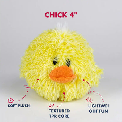 Chick and frog squeaky balls